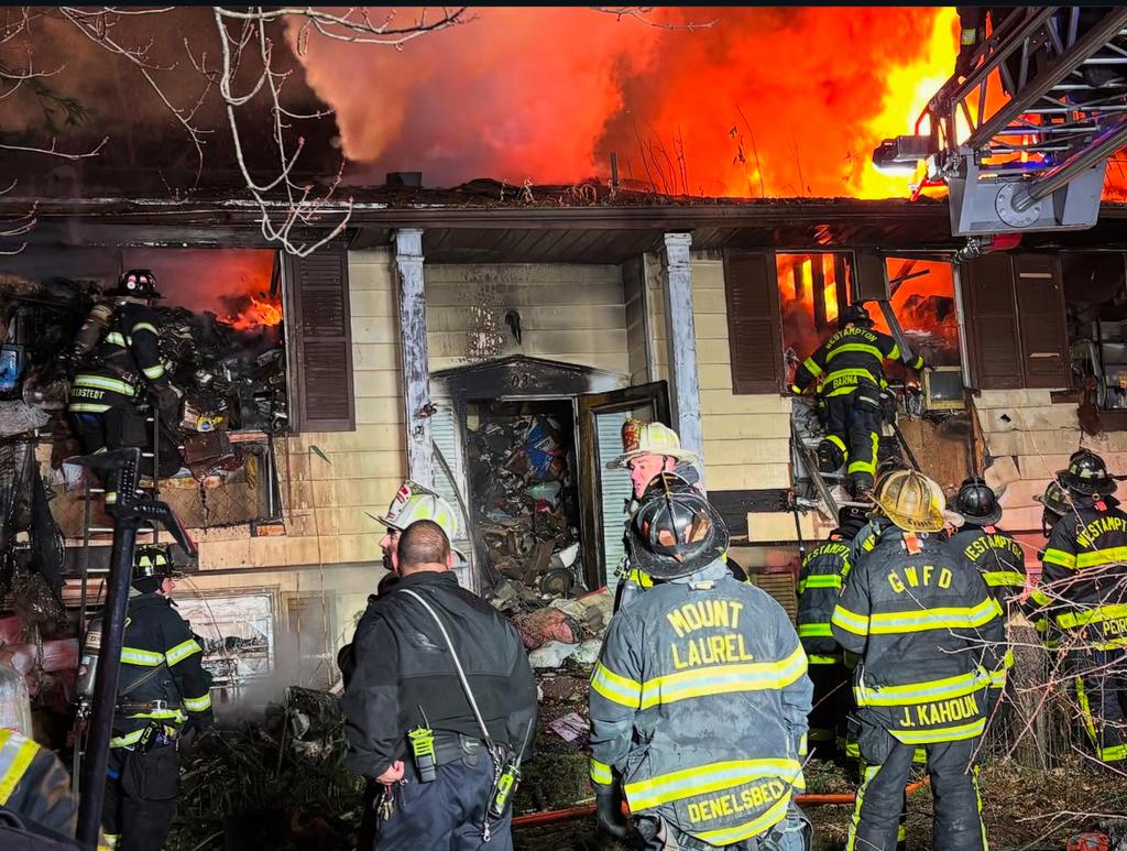 Fire conditions at a fatal fire in Westampton.