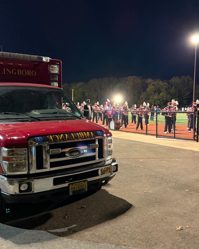 EMS crews on standby at a school event.