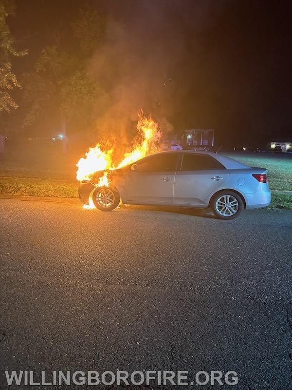 Vehicle fire on Fairmount Drive